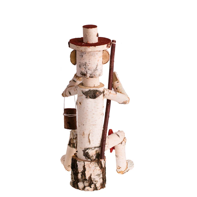 Lignum decorative wooden birch garden figurine | TheWickerStories