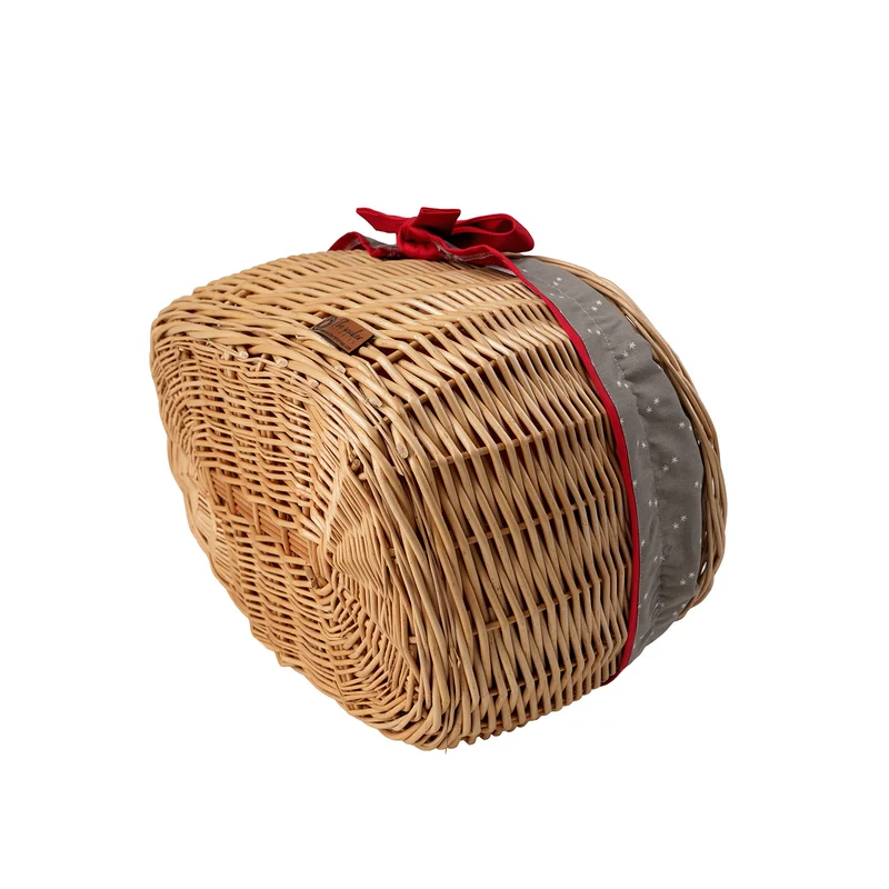 Kardia wicker picnic basket, shopping basket with lid and trim TheWickerStories