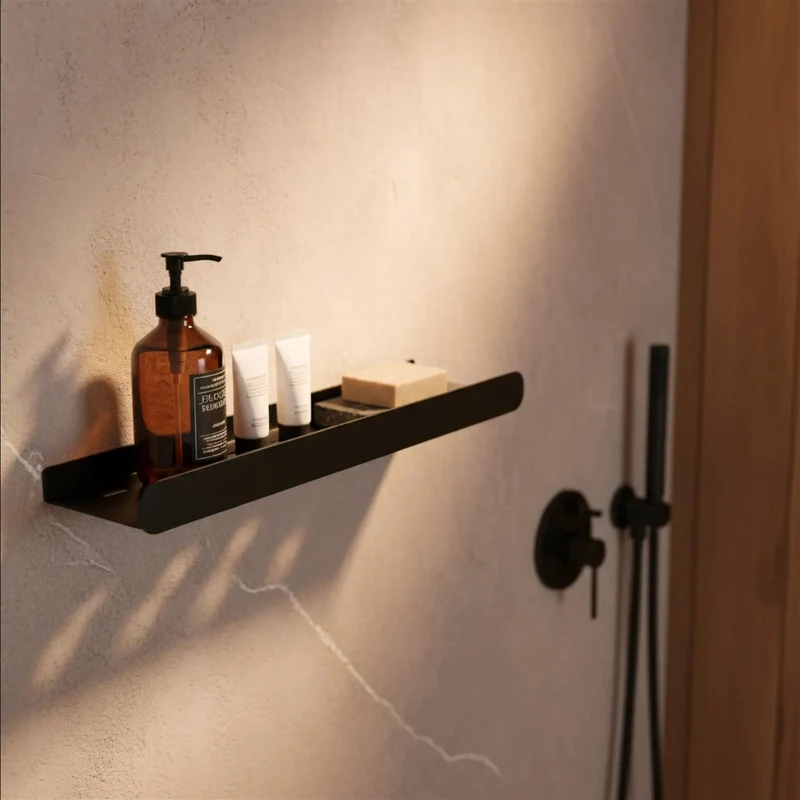 Badezimmerregal SF03 60 cm – Schwarz Matt