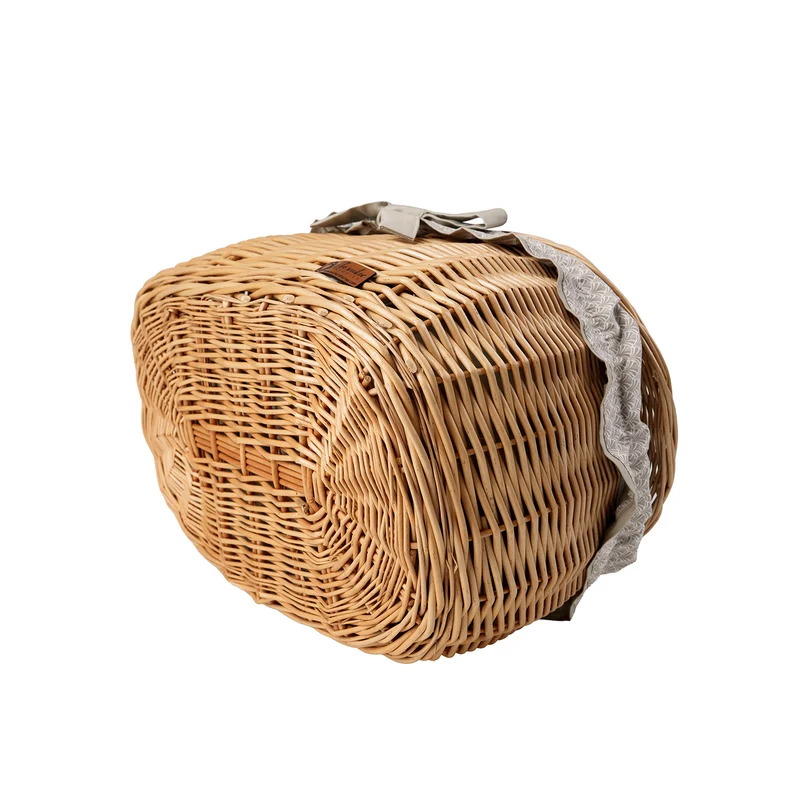 Kardia wicker picnic basket, shopping basket with lid and lining TheWickerStories