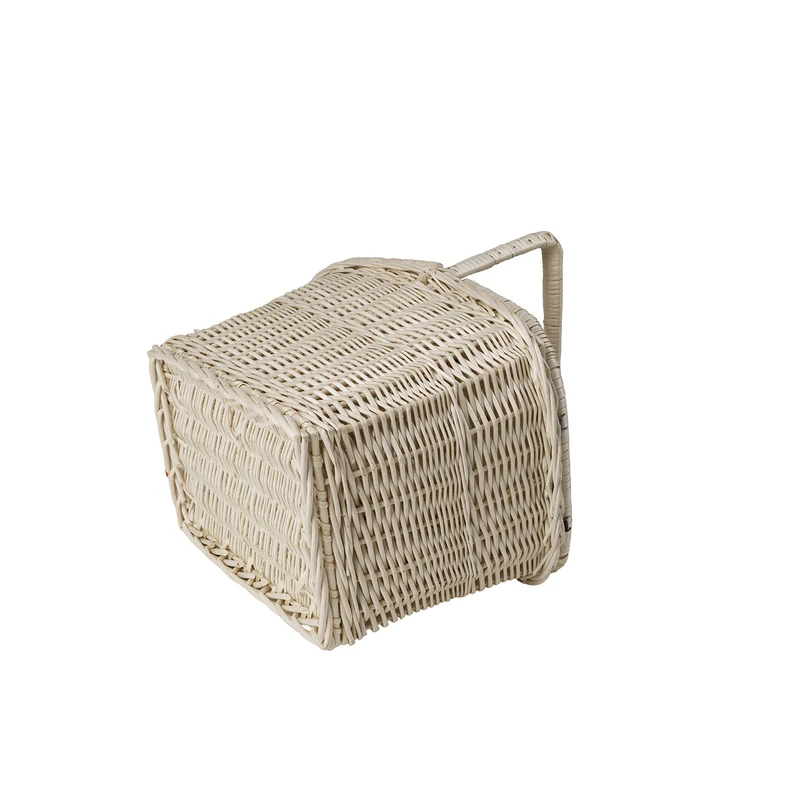 Kastulia wicker picnic basket with handle and lid, shopping basket TheWickerStories