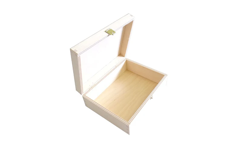 Holzkiste mit Klappdeckel