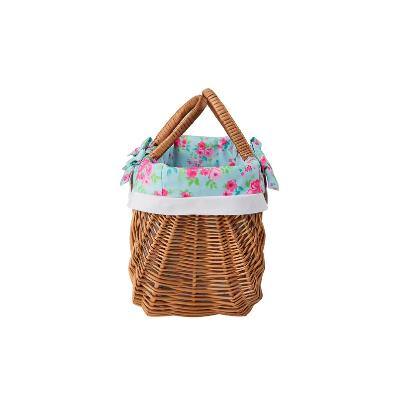 Werlissa wicker bag, women's handbag, picnic basket with handles and trim TheWickerStories
