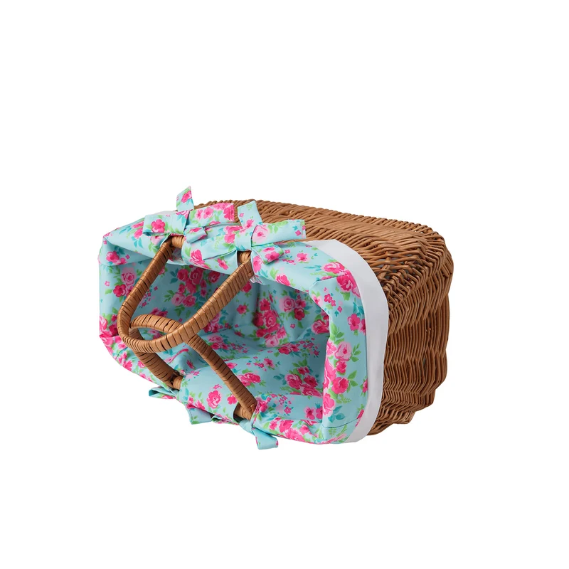 Werlissa wicker bag, women's handbag, picnic basket with handles and trim TheWickerStories