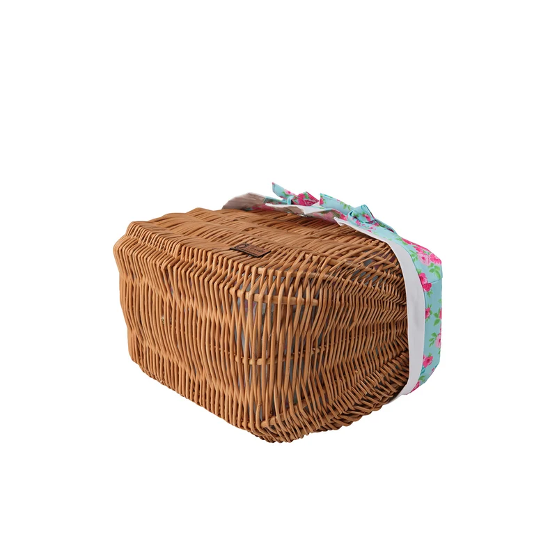 Werlissa wicker bag, women's handbag, picnic basket with handles and trim TheWickerStories