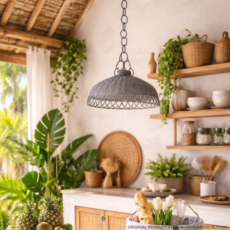 Zopris wicker hanging chandelier TheWickerStories