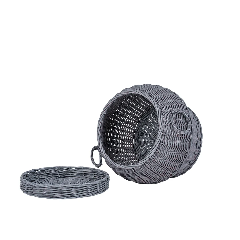 Marlis wicker laundry and storage basket with lid and handles TheWickerStories