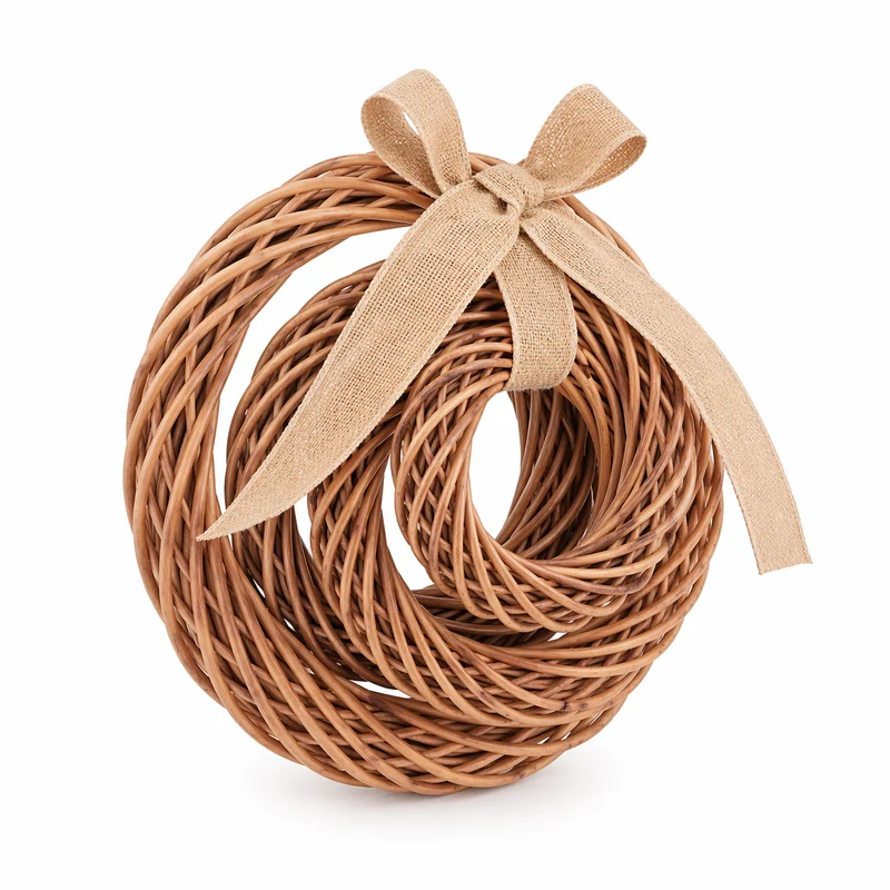 Viresto decorative wicker wreath for door and wall, set of 4 TheWickerStories