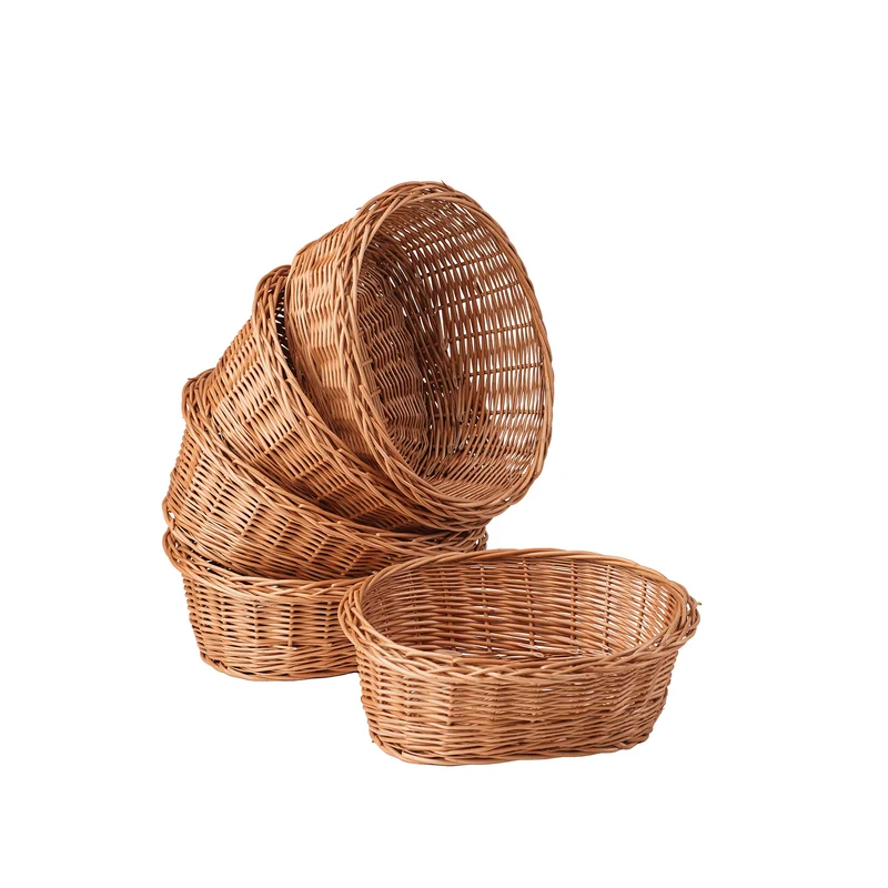 Zasoria wicker bread basket for display – set of 5 pieces TheWickerStories