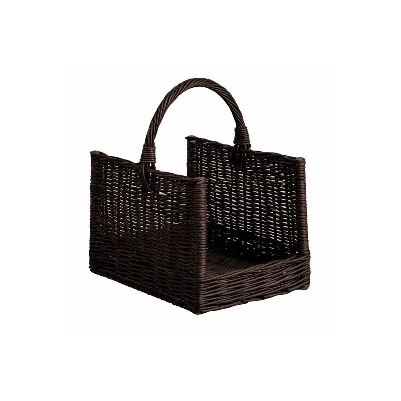 Fivina wicker basket for firewood with handle TheWickerStories