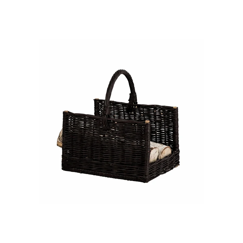 Fivina wicker basket for firewood with handle TheWickerStories