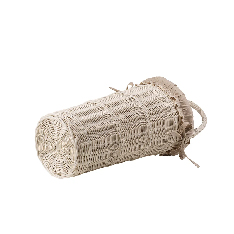 Vulpes wicker umbrella basket with beige trim TheWickerStories