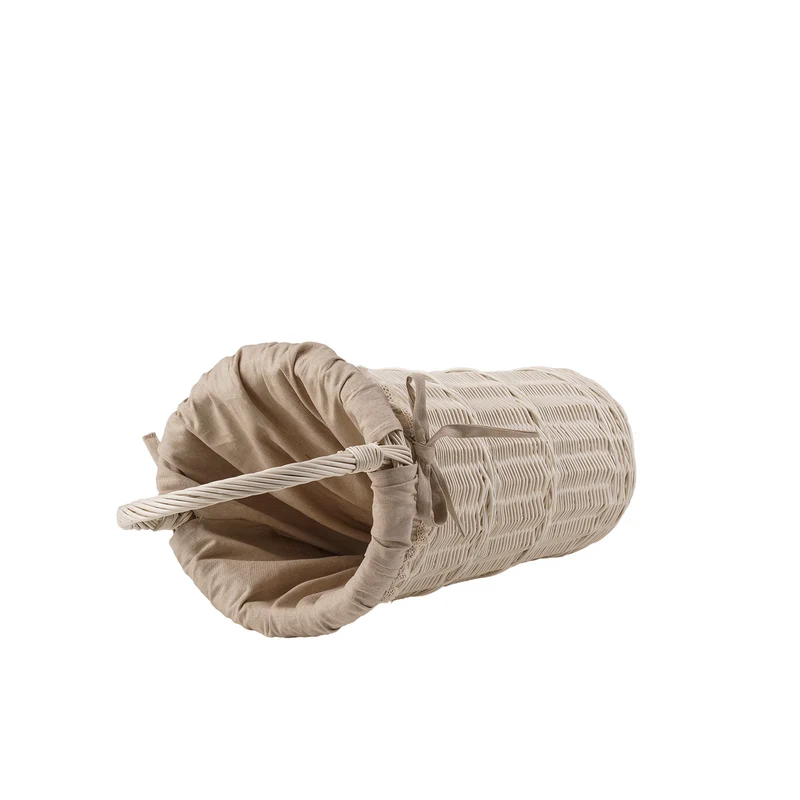 Vulpes wicker umbrella basket with beige trim TheWickerStories