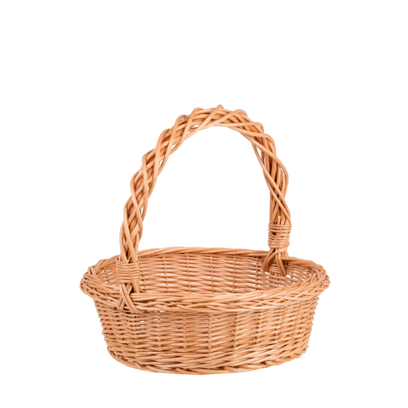 Zalvina wicker gift basket for celebrations with handle, set of 2 TheWickerStories