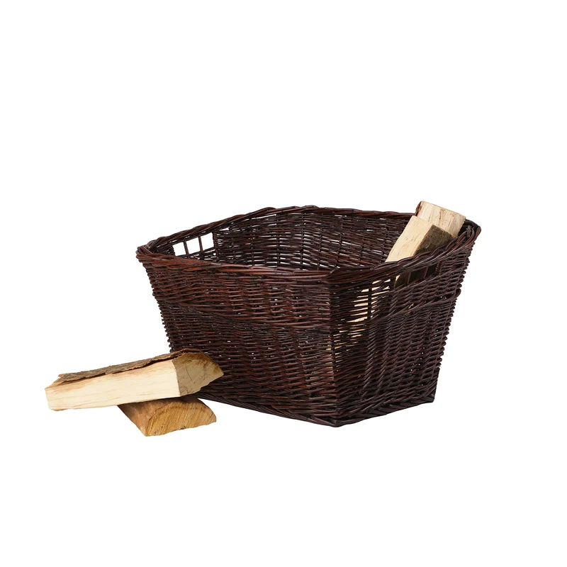 Mivella wicker log basket for fireplace TheWickerStories