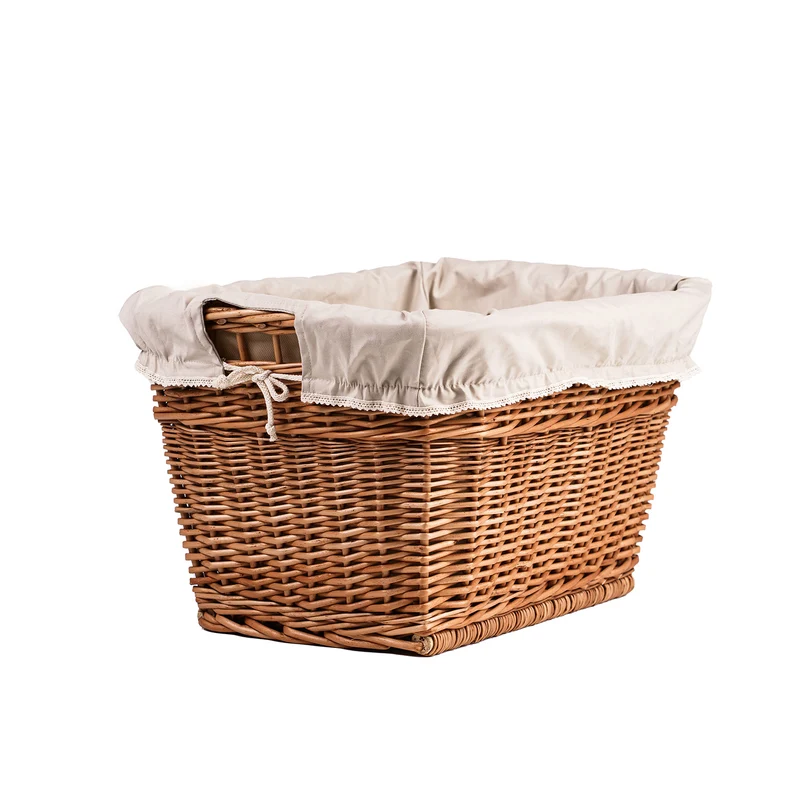 Mivella wicker storage basket with beige lining TheWickerStories