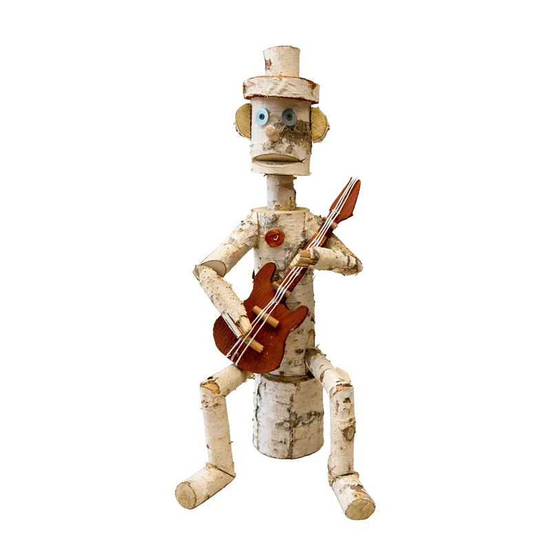 Lignum wooden decorative birch figurine for the garden TheWickerStories