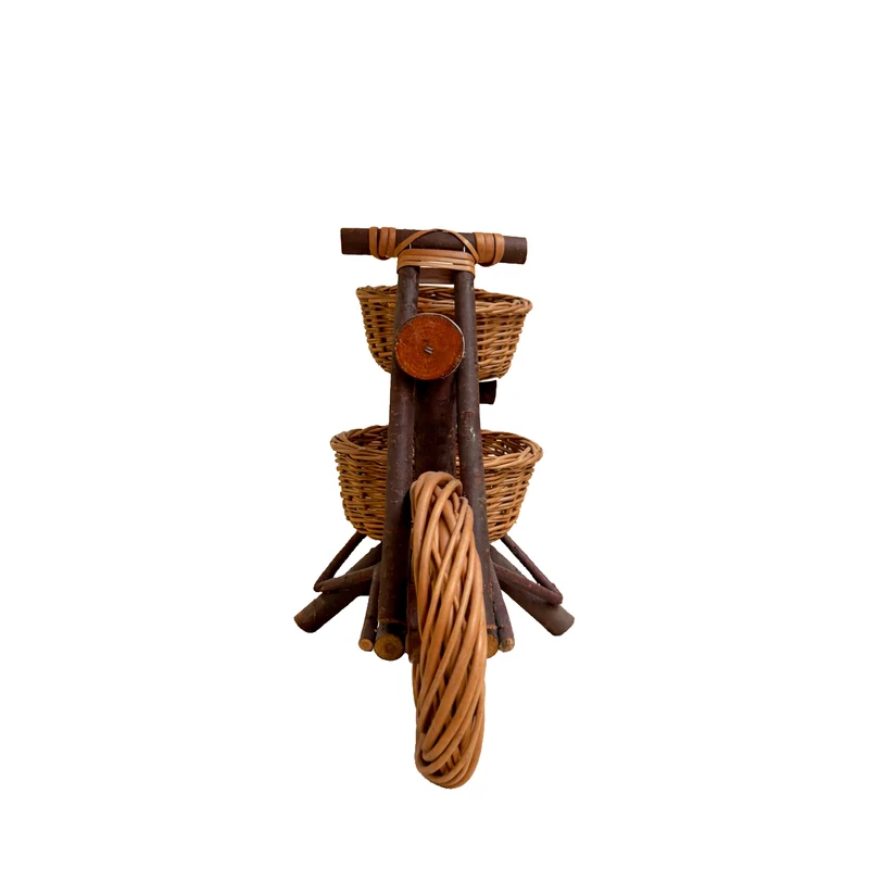 Lignum decorative figurine with garden plant pots TheWickerStories