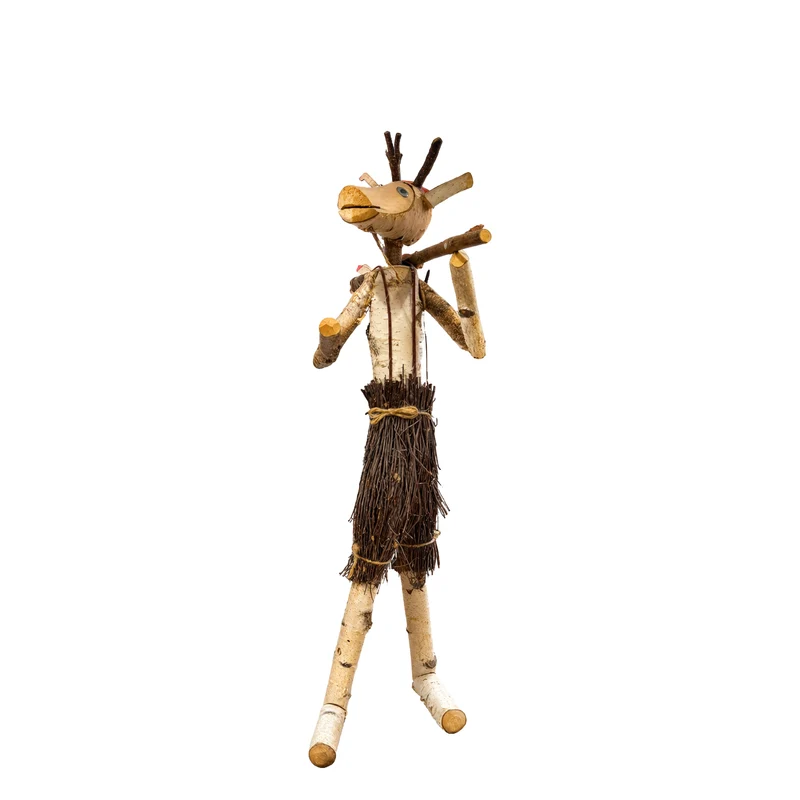 Lignum wooden decorative figurine made from birch for the garden TheWickerStories