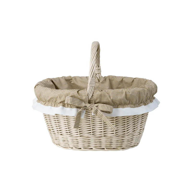 Walerissa wicker shopping basket with beige trim, with a handle TheWickerStories