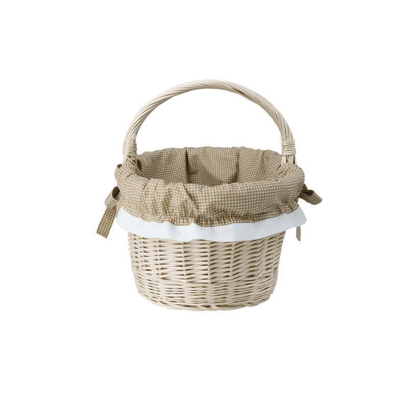 Walerissa wicker shopping basket with beige trim, with a handle TheWickerStories