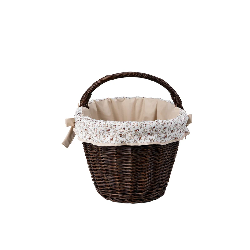 Walerissa wicker shopping basket with beige trim and TheWickerStories handle
