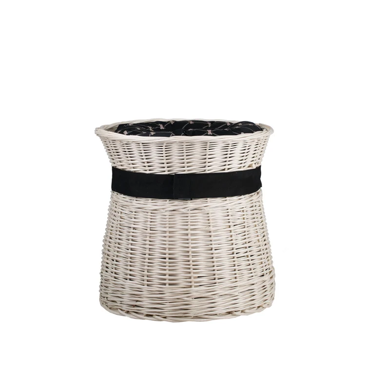 Eralis two-tier wicker cat house with two cushions and a bow TheWickerStories