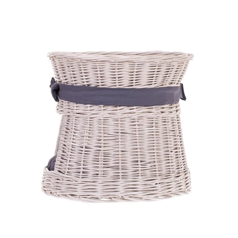 Eralis wicker cat house with cushions and bow — cozy handwoven pet bed TheWickerStories