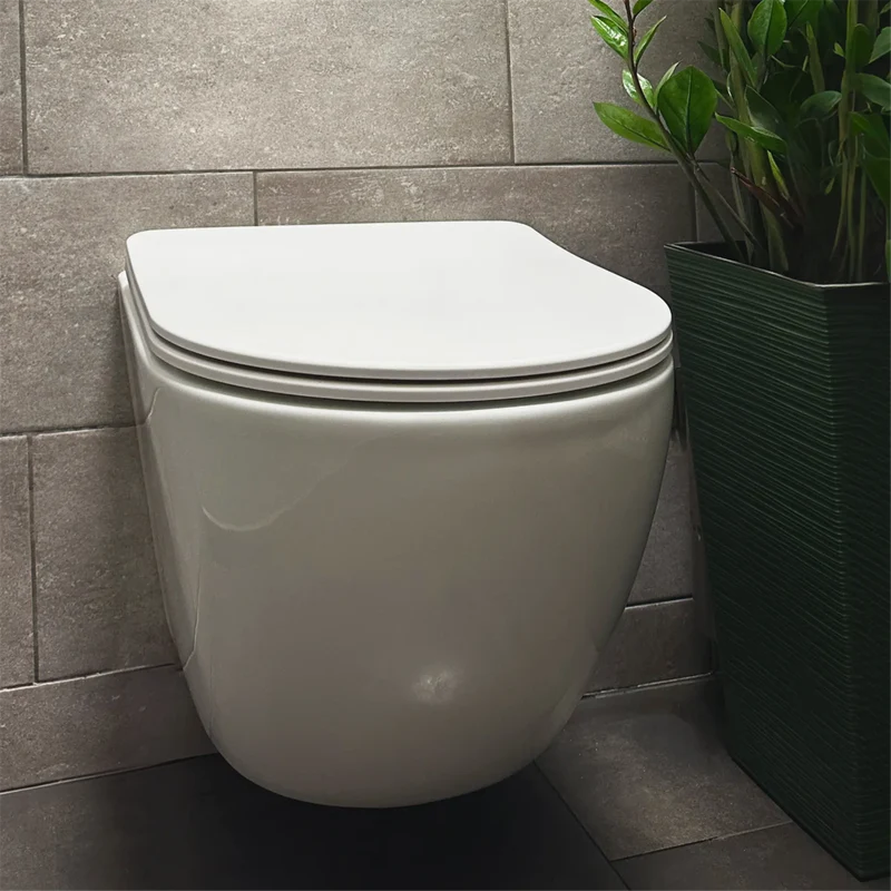 WC Schüssel Randlos Carlo Mini Tornado – Weiß 49 × 36,5 cm