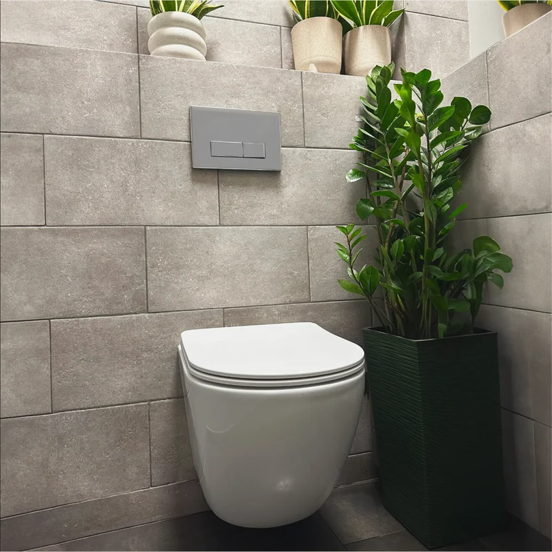 WC Schüssel Randlos Carlo Mini Tornado – Weiß 49 × 36,5 cm