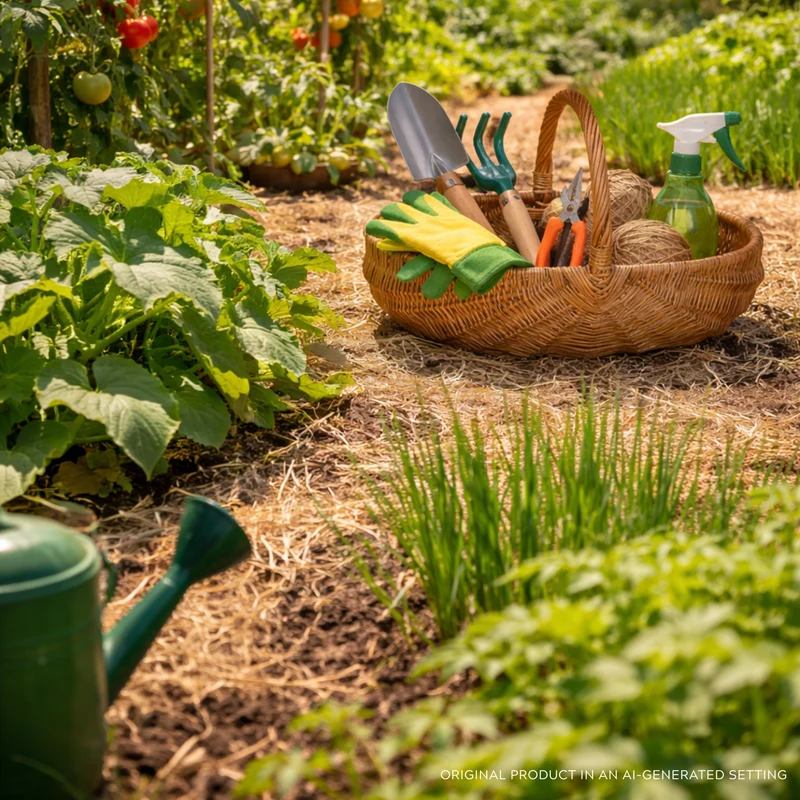 Vinea willow harvest basket for the garden with handle TheWickerStories