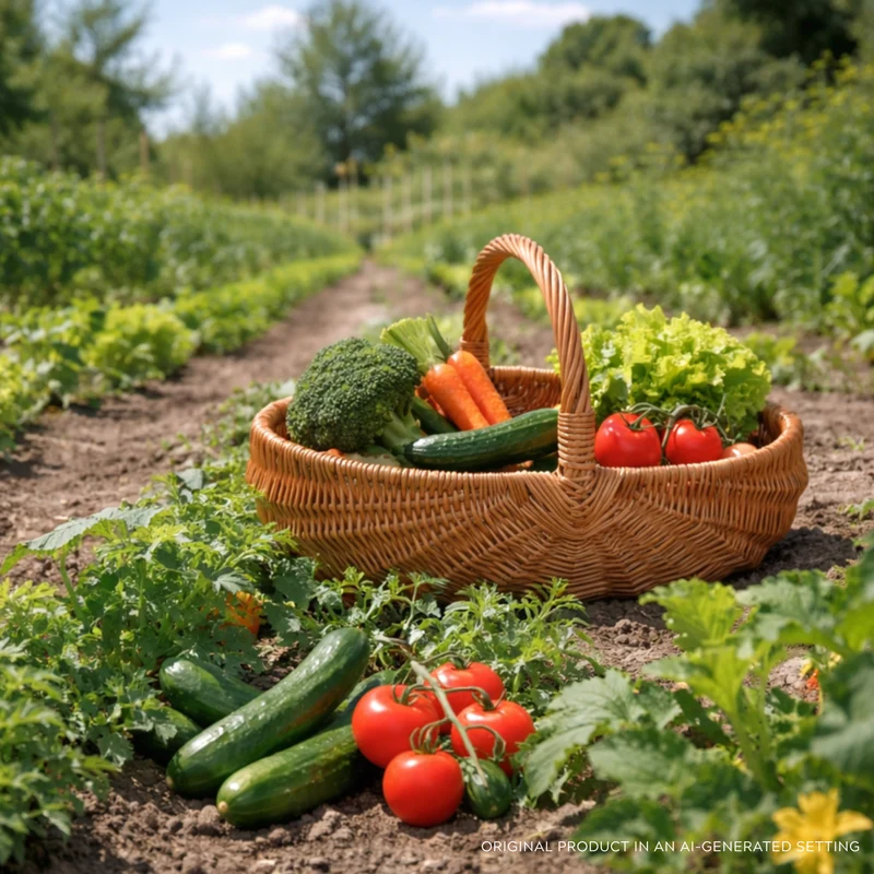 Vinea willow harvest basket for the garden with handle TheWickerStories