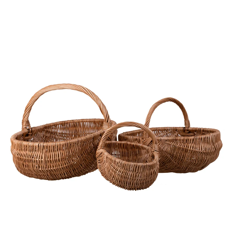Vinea willow harvest basket for the garden with handle TheWickerStories