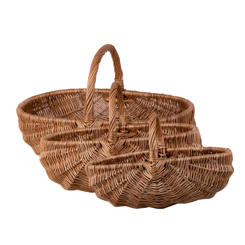 Vinea willow harvest basket for the garden with handle TheWickerStories