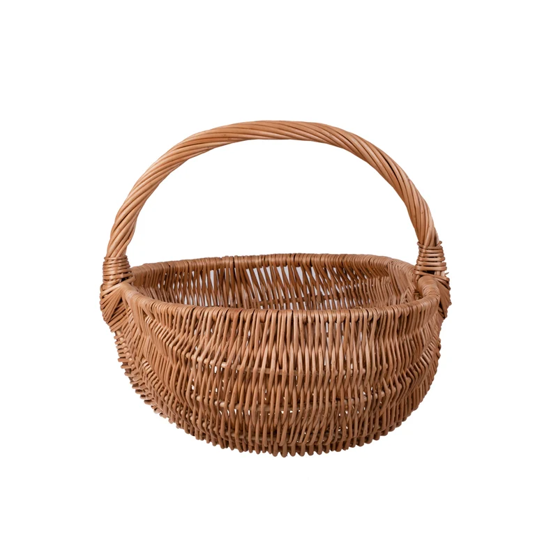 Vinea willow harvest basket for the garden with handle TheWickerStories