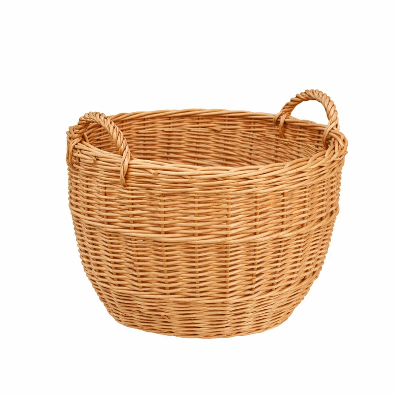 Viloria wicker garden basket for planting and decoration, with handles TheWickerStories
