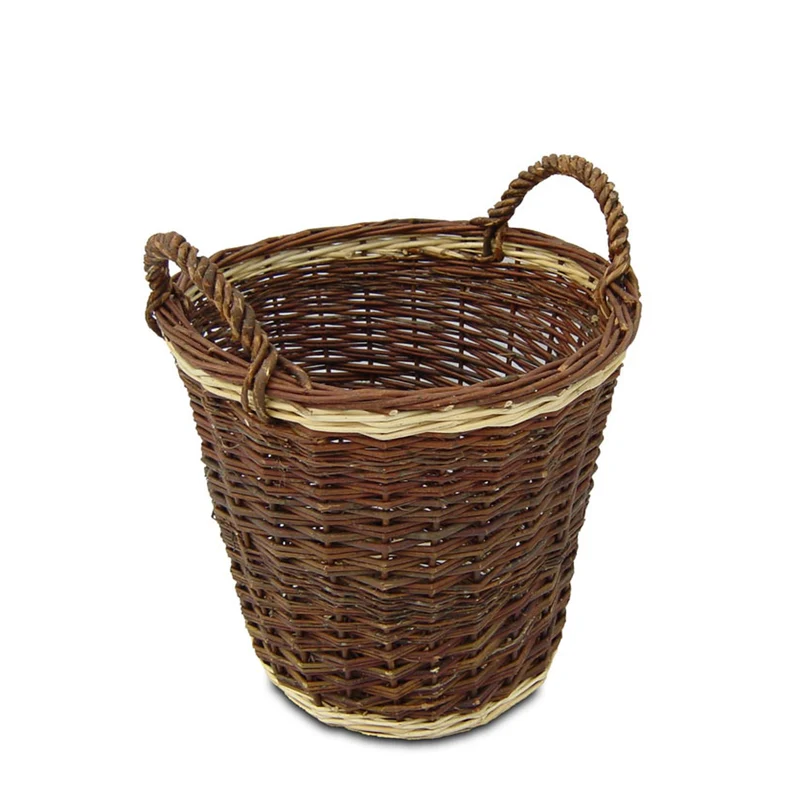 Vinea wicker garden basket for planting and decoration, with handles TheWickerStories