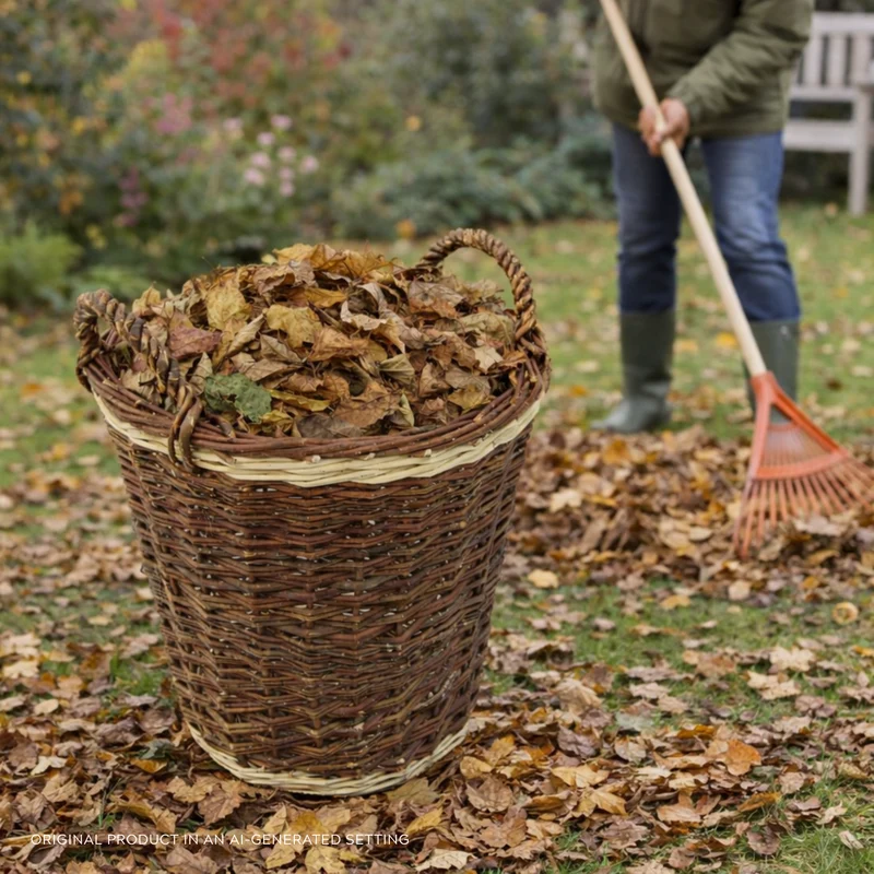 Vinea wicker garden basket for planting and decoration, with handles TheWickerStories