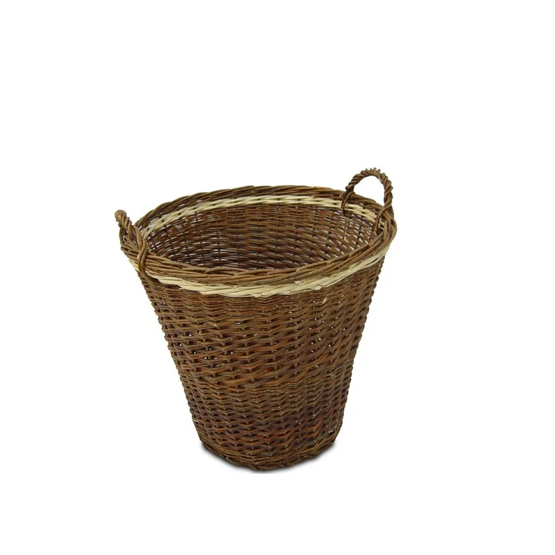 Verda wicker garden basket for planting and decoration, with handles TheWickerStories