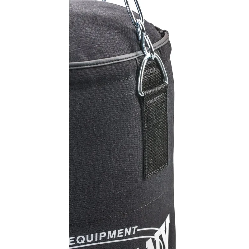 Canvas-Boxsack in schwarz mit Stahlkette