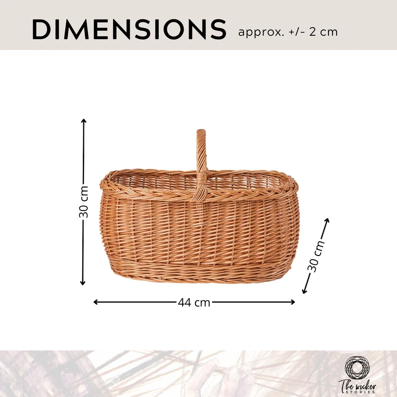 Wendissa wicker shopping basket, mushroom and picnic basket, decorative gift basket TheWickerStories