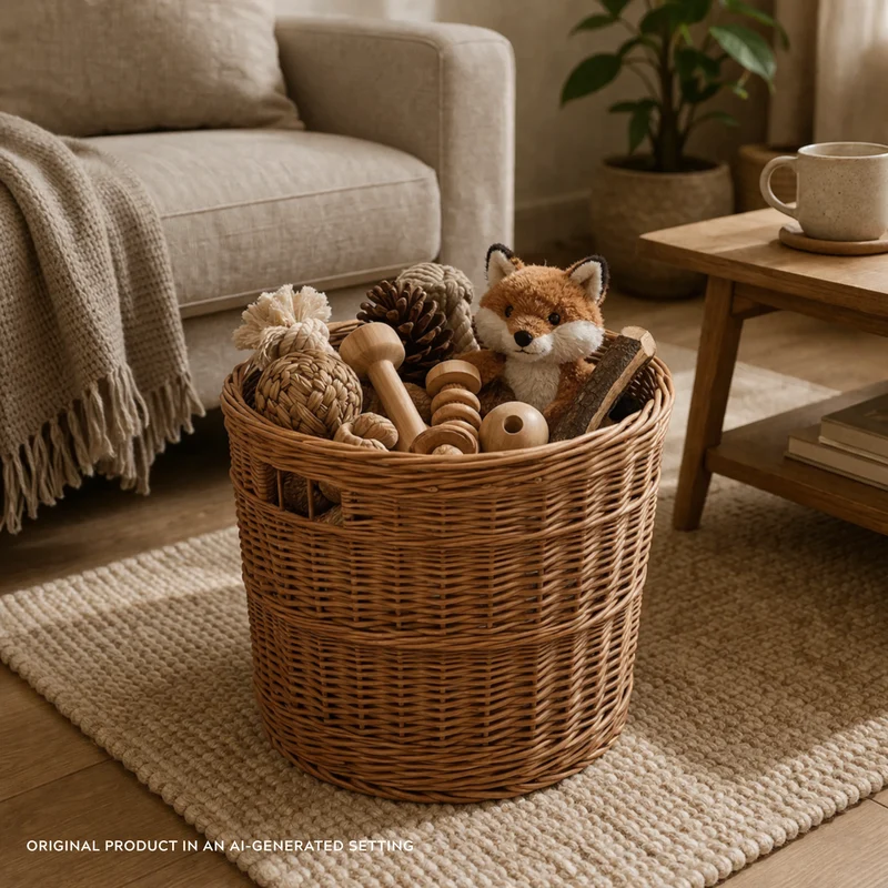 Balvina wicker storage basket TheWickerStories