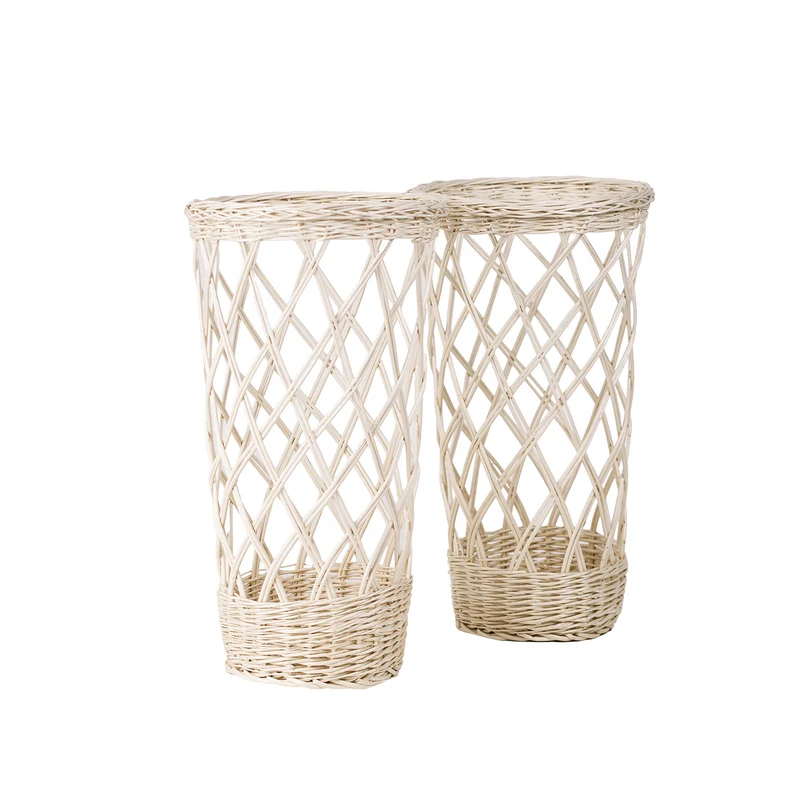 Belvora wicker baguette display baskets, set of 2 TheWickerStories