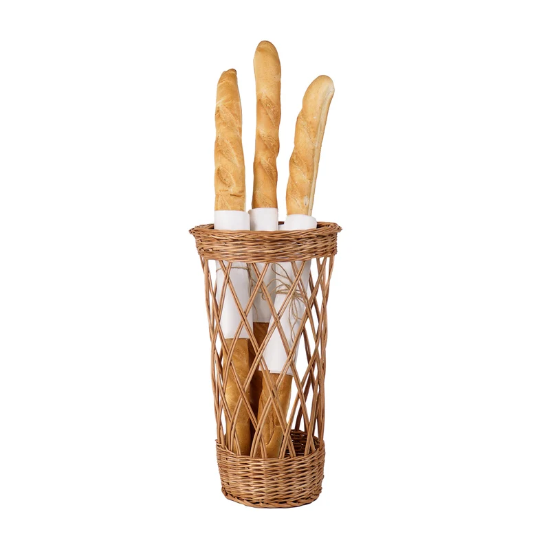 Belvora wicker baguette display basket, set of 2 TheWickerStories
