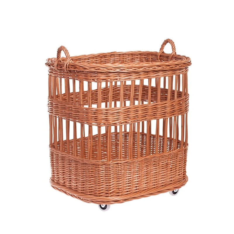 Bivellius wicker baguette display basket for bakeries and HoReCa TheWickerStories