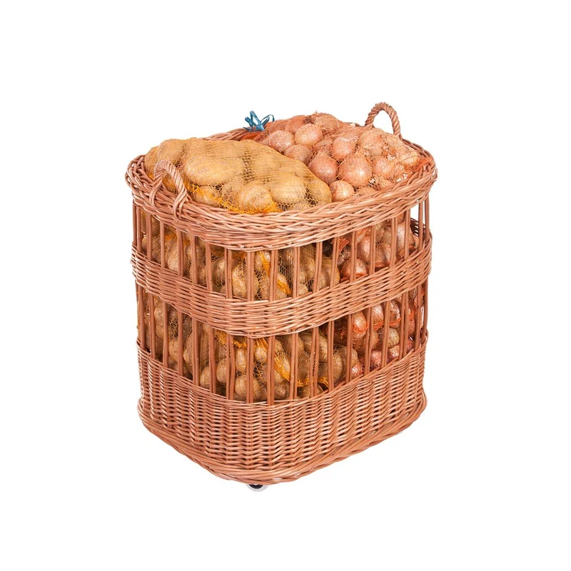 Bivellius wicker baguette display basket for bakeries and HoReCa TheWickerStories