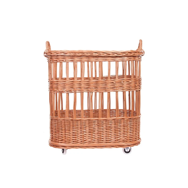 Bivellius wicker baguette display basket for bakeries and HoReCa TheWickerStories