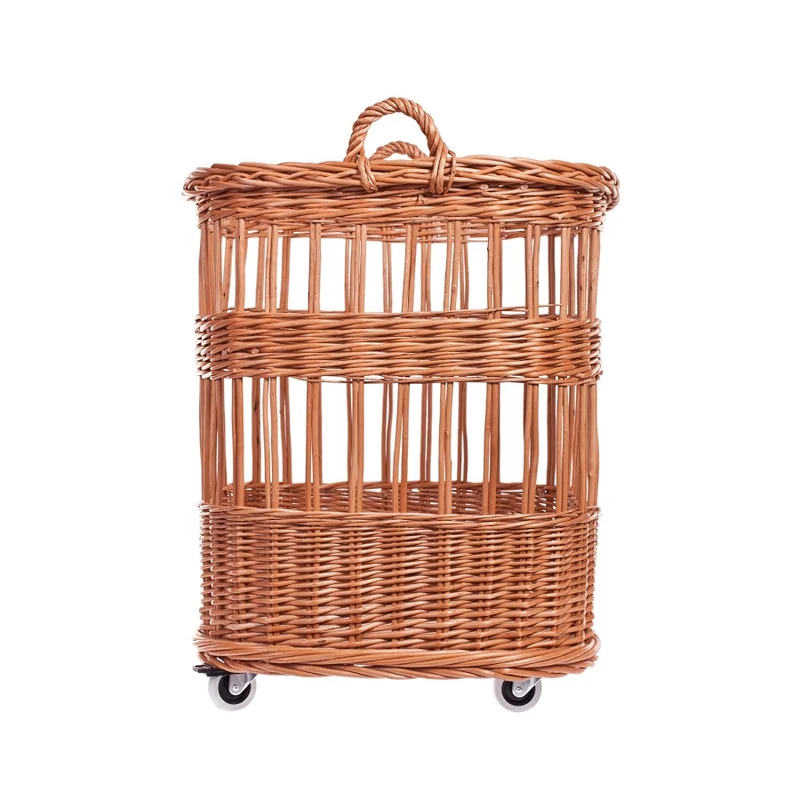 Bivellius wicker baguette display basket for bakeries and HoReCa TheWickerStories