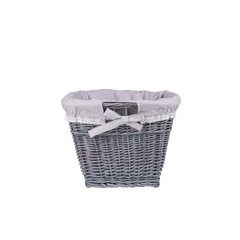 Mivella wicker storage basket with gray trim TheWickerStories