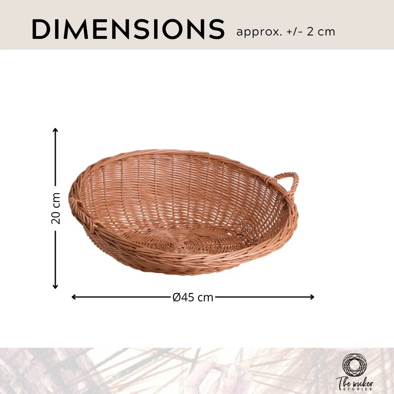 Tivorius round wicker tray, display basket, pastry basket, set of 2 pieces TheWickerStories